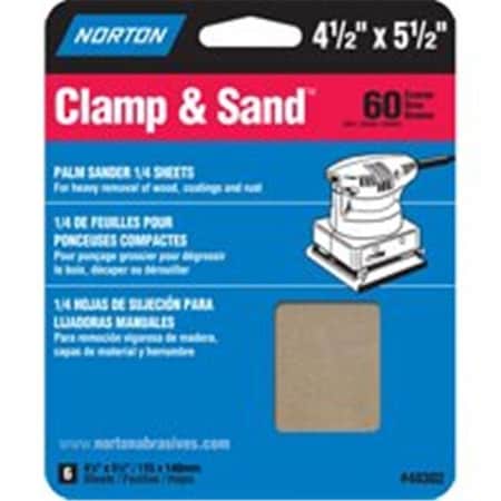 Norton Co Norton 48302 4.5 x 5.5 Multisand Sheet 60 6 Pack 3308715